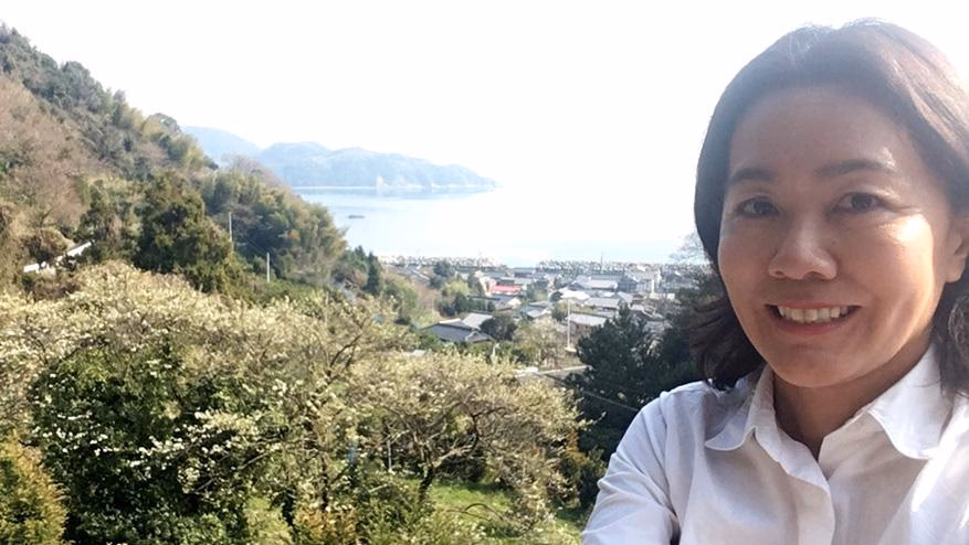 Vice President Tomoko Nagai has started her satellite office life