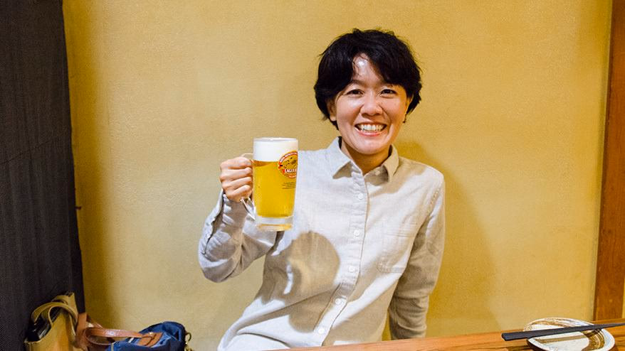 An equal group of drinking buddies who don&#39;t care about status.<br> Monosus Vice President, Tomoko Nagai