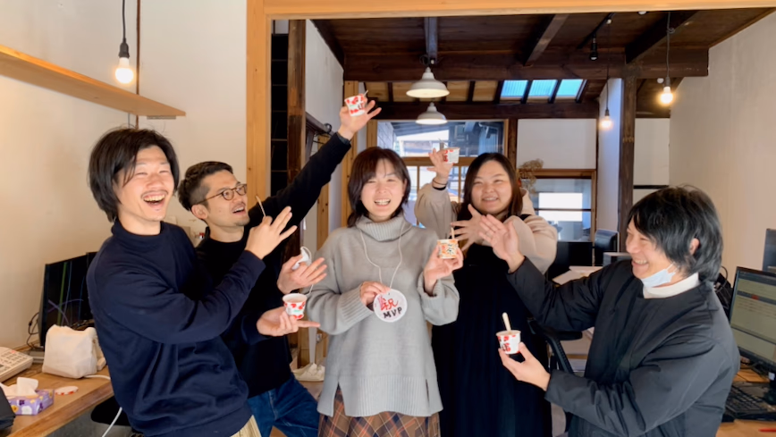 Congratulations message for MVP Akane Saito takes on a nerve-wracking challenge