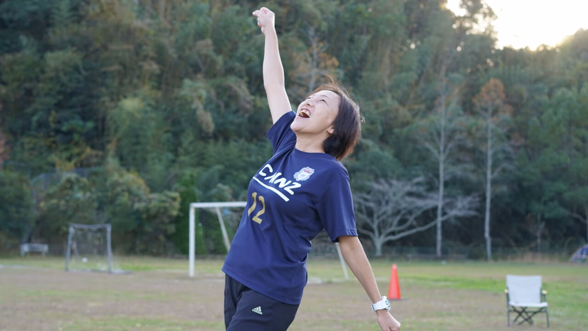 Congratulations to the MVP! Chikako Okubo enjoyed the athletic meet the most