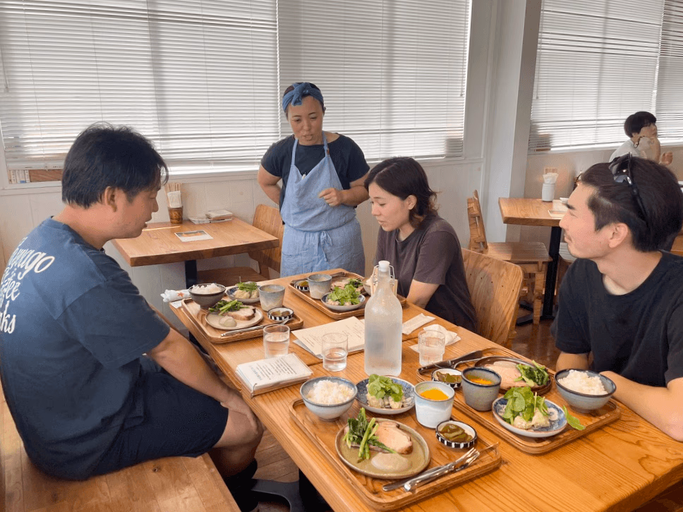 Dishes on the table