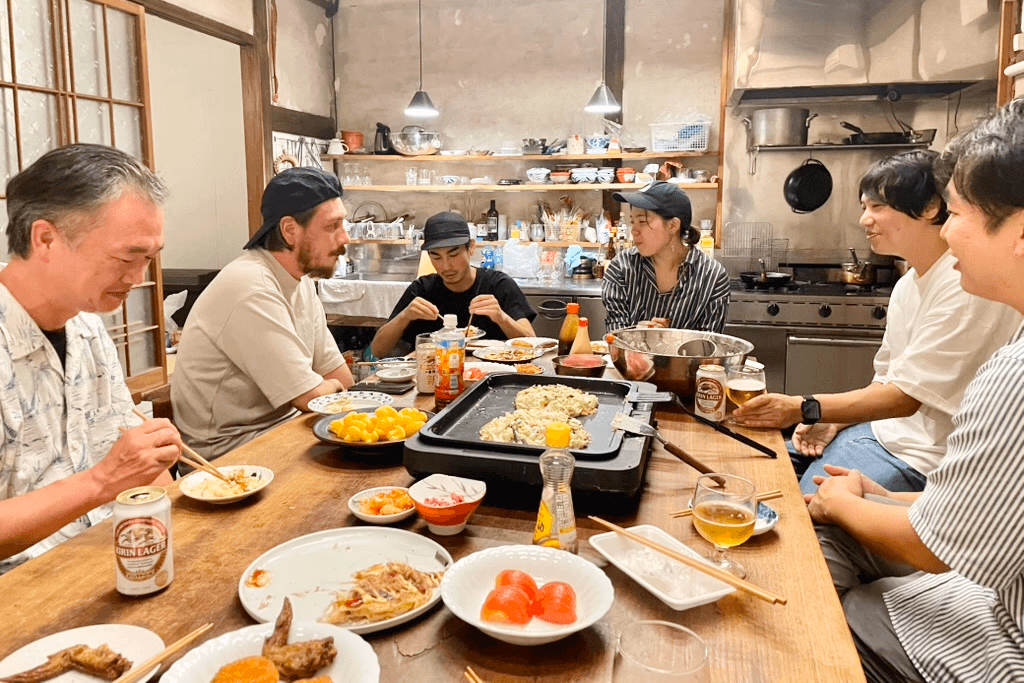Dining around the table