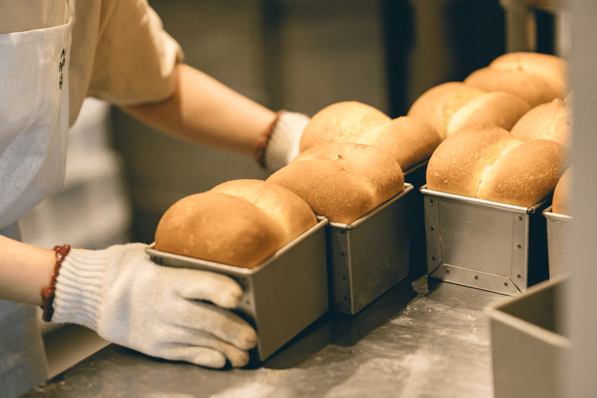 Bread fresh from the oven